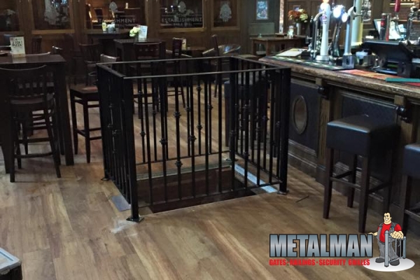 cell steps surround in pub