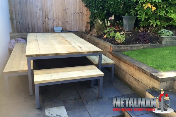 table and benches